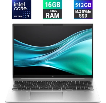 Ультрабук HP EliteBook 860 G11 / 16" (1920x1200) IPS / Intel Core Ultra 7 165U (12 (14) ядер по 1.7 - 4.9 GHz) / 16 GB DDR5 / 512 GB SSD M.2 / Intel Graphics / WebCam / Fingerprint / HDMI б/в