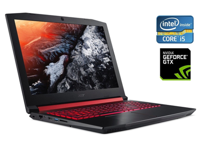 Игровой ноутбук Б-класс Acer Nitro 5 AN515-51 / 15.6" (1920x1080) IPS / Intel Core i5-7300HQ (4 ядра по 2.5 - 3.5 GHz) / 16 GB DDR4 / 500 GB SSD / nVidia GeForce GTX 1050, 2 GB GDDR5, 128-bit / WebCam б/у