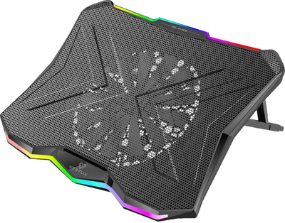 Podstawka chłodząca do laptopa Vertux RGB Glare Black (CPDGLARE)