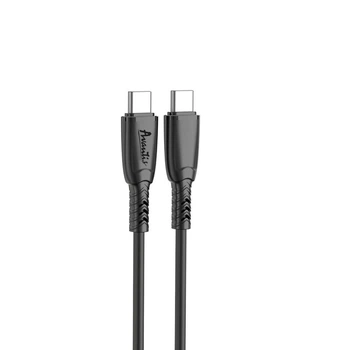 Кабель Avantis AC-88cc PD Type-C to Type-C 60Вт 1м черный быстрая зарядка PD
