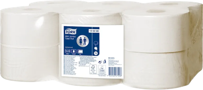 Набір туалетного паперу Tork Mini Jumbo двошаровий 12 шт (ZES7322540471908)