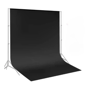 Черный виниловый фотофон 250 х 300 см. Студийный фон для фото, Матовый фотофон.