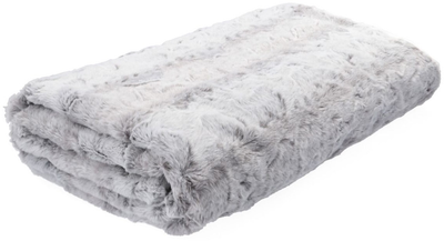 Ковдра Homla Mart зі штучного кролячого хутра 150 x 200 см Сіра (5904183801544)