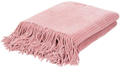 Ковдра Homla Chenille із шенілу 130 x 170 см Рожева (5904183856032)