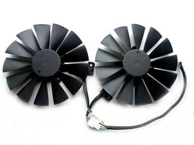 Вентилятор кулер для видеокарты ASUS RX 470 570 580 Dual (orgnl) 95 мм T129215SM (FDC10M12S9-C PLD10010S12H) комплект 2 шт (№135)
