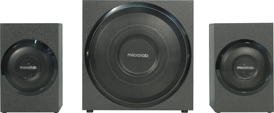 Акустична система MICROLAB M-110 2.1, 10W, mini-jack, чорний