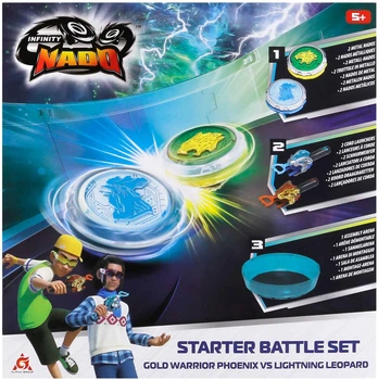 Набір VI Starter Battle Set Золотий Воїн Фенікс проти Сліпучий Леопард (Gold Warrior P Infinity Nado 000324811