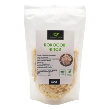 Кокосовые чипсы (слайсы) 500 грамм - GreenFood