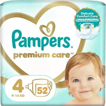 Подгузники Pampers Premium Care размер 4 (9-14 кг), 52 шт