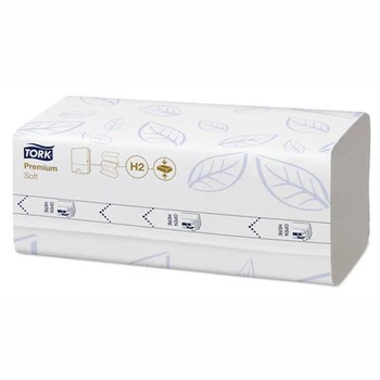 Бумажные полотенца Tork Xpress Premium Soft сборка Multifold, белые, 2 слоя, 21х24 см, 225 листо 100889