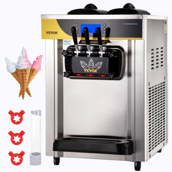 Комерційна для м'якого морозива VEVOR BJH288SR1B-Z,3 смаки 22-30 л/год