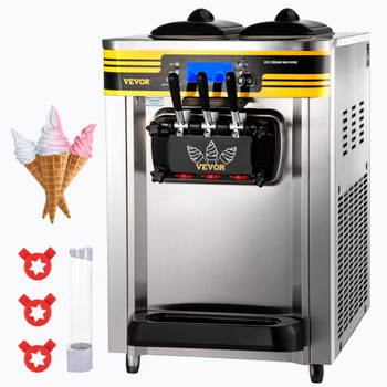 Комерційна машина для м'якого морозива VEVOR BJH288SR2JB-Y 2350 Вт, 22-30 л/год, 3 смаки