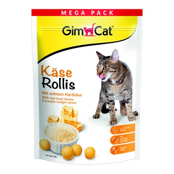 Витамизированные таблетки для кошек GimCat Kase Rollis, 425 г, сырные шарики, пауч