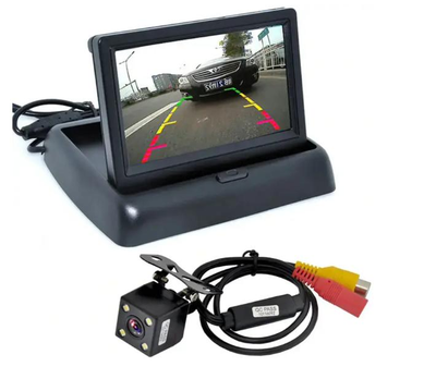 Автомобильный монитор с камерой заднего вида DS-4k экран 4/3''