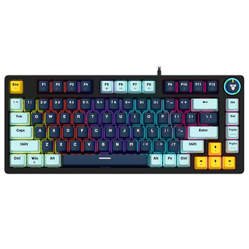 Игровая проводная клавиатура механическая Fantech ATOM81 MK875V2 |УКР/АНГ раскладка| с RGB подсветкой Blue Switch NAVY