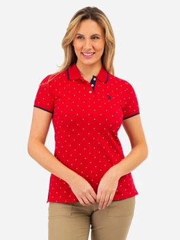 Поло женское U.S. Polo Assn Engine Red 215123-ZH00A S Красное (4826241296621)