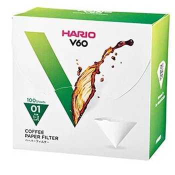 Фільтри паперові для HARIO пуроверу V60 01 на 1-2 чашки 100 шт білі