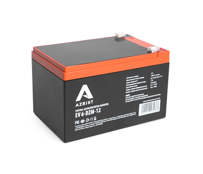 Тяговой аккумулятор AGM AZBIST 6-DZM-12 12V 12Ah F2 Black (EV6-DZM-12-F2B)