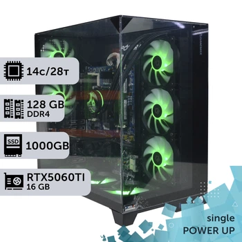 Рабочая станция PowerUp #326 Xeon E5 2680 v4 / 128 GB / SSD 1TB / GeForce RTX 5060Ti 16GB специализированная вычислительная графическая система для архитекторов и инженеров