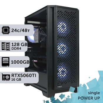 Рабочая станция PowerUp #321 AMD EPYC 7F72 / 128 GB / SSD 1TB / GeForce RTX 5060Ti 16GB специализированная вычислительная графическая система для архитекторов и инженеров