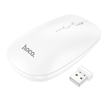 Маніпулятор миша HOCO GM15 Art dual-mode business wireless mouse White (6931474760586)