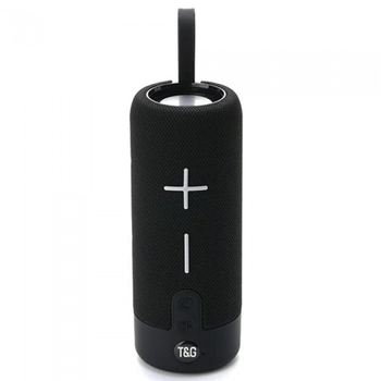 Портативная Bluetooth-колонка с ремешком TG619C USB/TF FM-радио 2х4 Вт 68*68*172 мм Чёрная