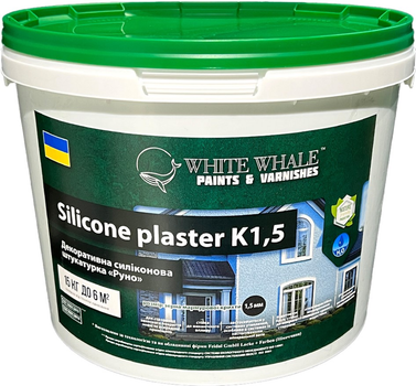 Декоративна силіконова штукатурка White Whale Silicone plaster K1.5 15 кг (4823113406479)
