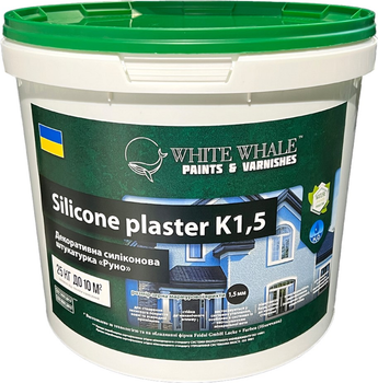 Декоративная штукатурка силиконовая White Whale Silicone plaster K1.5 25 кг (4823113406486)