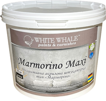 Декоративная акриловая штукатурка White Whale "Марморино" Marmorino Maxi 10 кг (4823113406301)