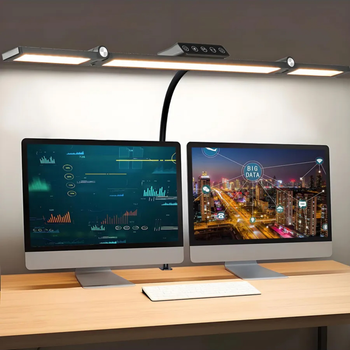 Настольная LED лампа с креплением - 96 светодиодов, 5 режимов яркости, бестеневое освещение, сенсор + пульт управления