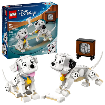 Zestaw klocków LEGO Disney 101 Dalmatyńczyków - Szczeniaczki Szczęściarz i Penny 268 elementów (43271)