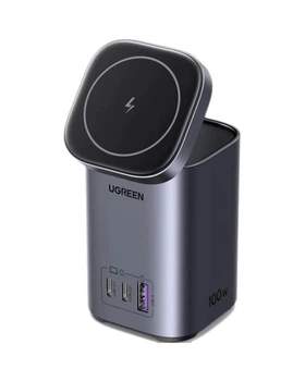 Зарядная станция UGREEN CD342 100W 2-in-1 GaN Charging Station EU (Space Gray)