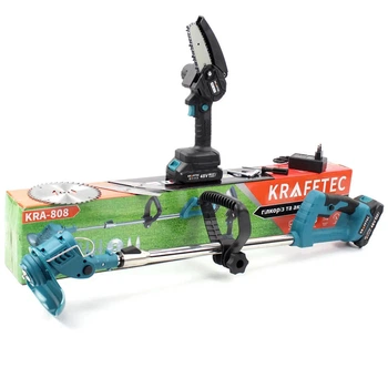 Набор 2в1 акумуляторний Krafftec 36V (триммер + міні-пила) 2 АКБ