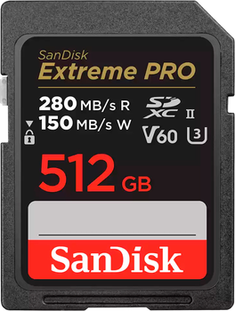 Карта памяти SanDisk Extreme Pro SDXC 512GB V60 Class 10 UHS-II U3 (SDSDXEP-512G-GN4IN)