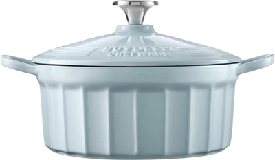 Garnek do gotowania gęsi Buydeem żeliwny emaliowany White Blue 2.9 l (6950386606768)