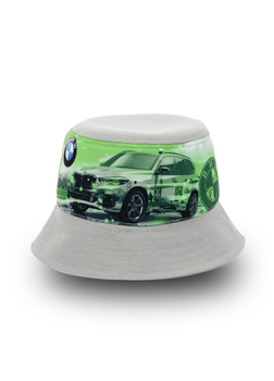 Дитяча панама із сіткою БМВ (BMW) 52-54 см Світло-сірий