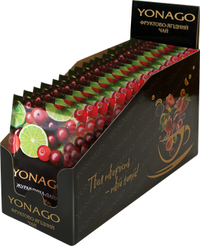 Концентрат напитка Yonago Чай Клюква и лайм 20 шт х 50 г (4823113303938)