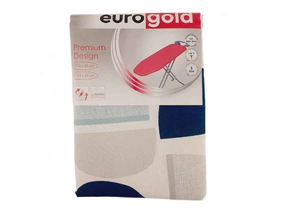 Чохол для прасувальної дошки EURO GOLD 110*30см 1140х340мм, з поролоном, білий з кольоровими півколами DC34F3w