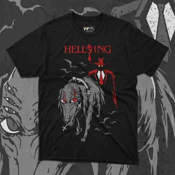 Футболка з принтом Hellsing - Black Dog Розмір XXL F0736-5