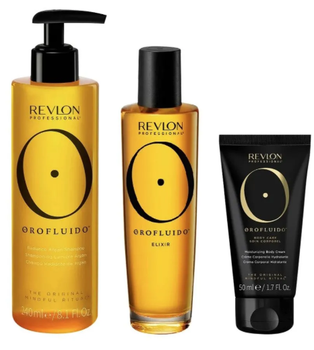 Zestaw do pielęgnacji włosów Revlon Professional Orofluido The Wellness Set Szampon 240 ml + Olej do włosów 100 ml + Krem dla ciała 50 ml (8432225137346)