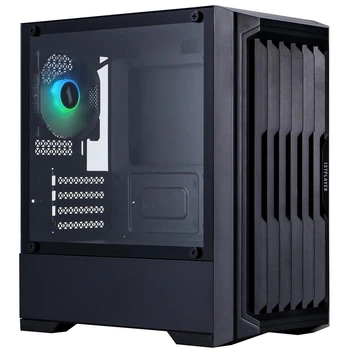 Корпус 1stPlayer H2-BK-4F7 Black без БЖ