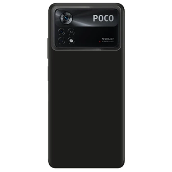 Чехол для Xiaomi Poco X4 Pro 5G черный матовый soft touch (18190050212370613)