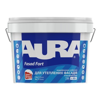 Краска фасадная силиконовая Aura Fasad Fort матовая Белая 10 л