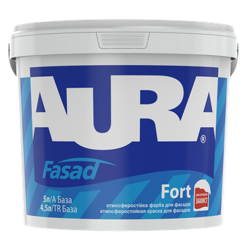 Краска фасадная силиконовая Aura Fasad Fort матовая Белая 5 л