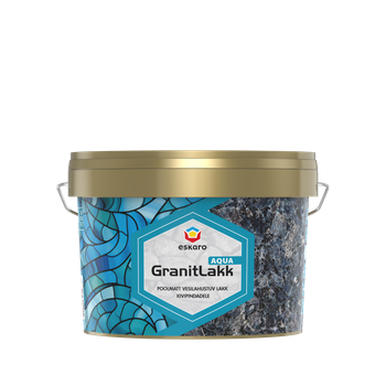 Лак для камня Eskaro Granit Lakk полуматовый Эффект мокрого камня 2.25 л