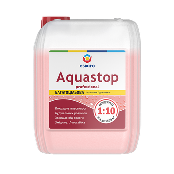 Грунтовка-концентрат Eskaro Aquastop Professional 1:10 зміцнювальна прозора 3 л