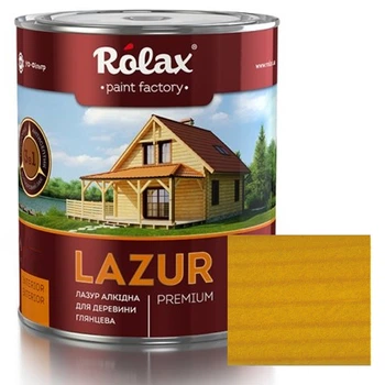 Лазурь для древесины Rolax Lazur Premium №101 желтая глянцевая 0.75 л