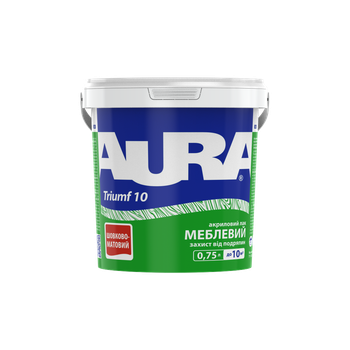 Лак для мебели акриловый Aura Triumf 10 шелковисто-матовый Бесцветный 0,75 л (0,76 кг)