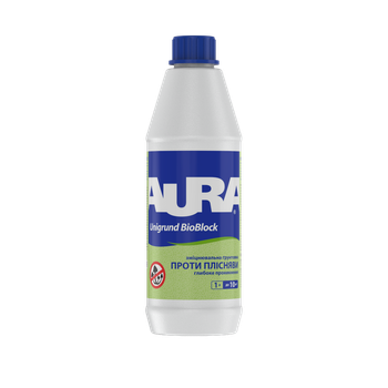 Грунтовка антисептическая противоплесневая Aura Unigrund BioBlock 1 л