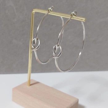 Сережки кільця масивні з вузликом BS015 DeKolie срібний